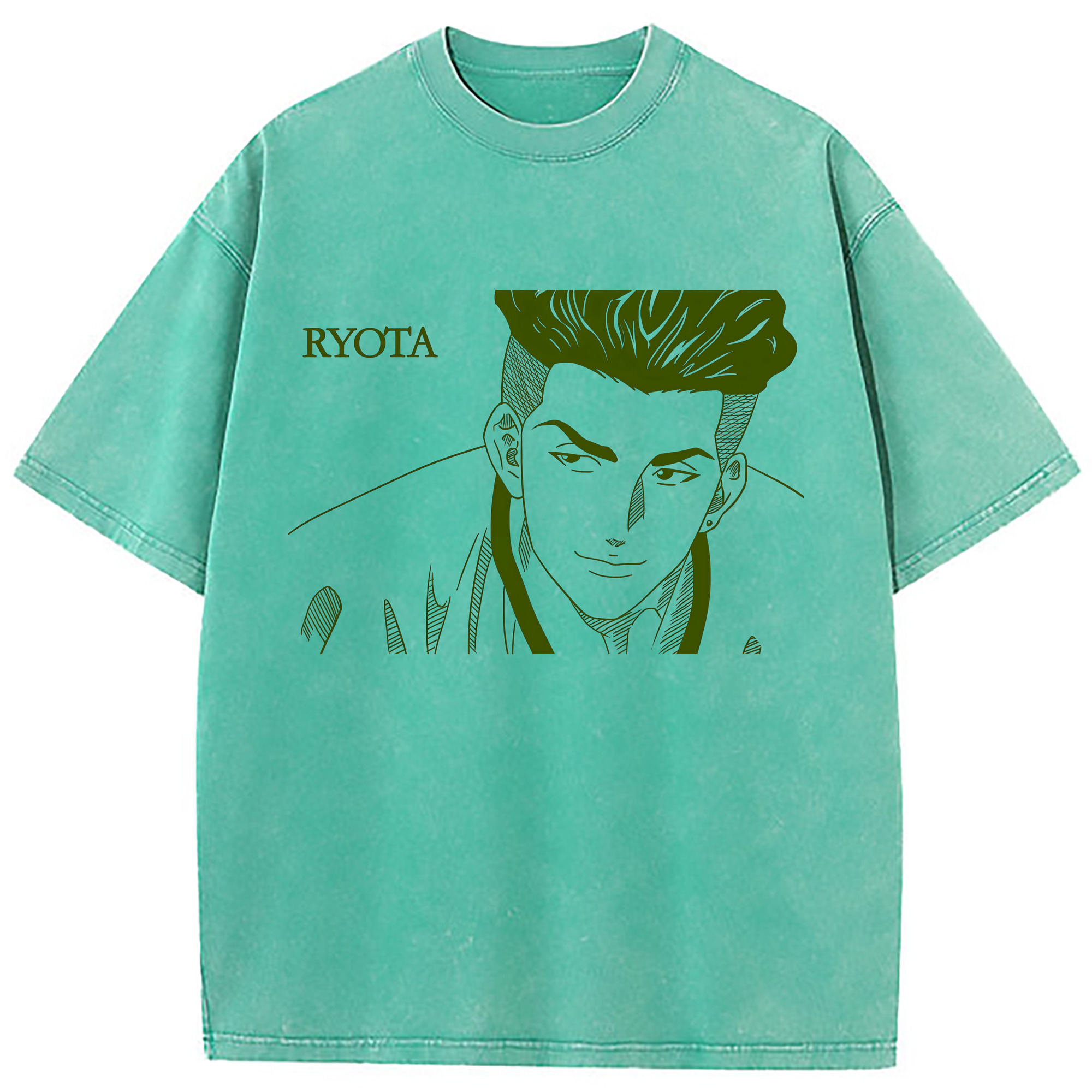 （画像用） SLAM DUNK／スラムダンク 綿100% ヴィンテージ風 半袖Tシャツ（フロントプリント）